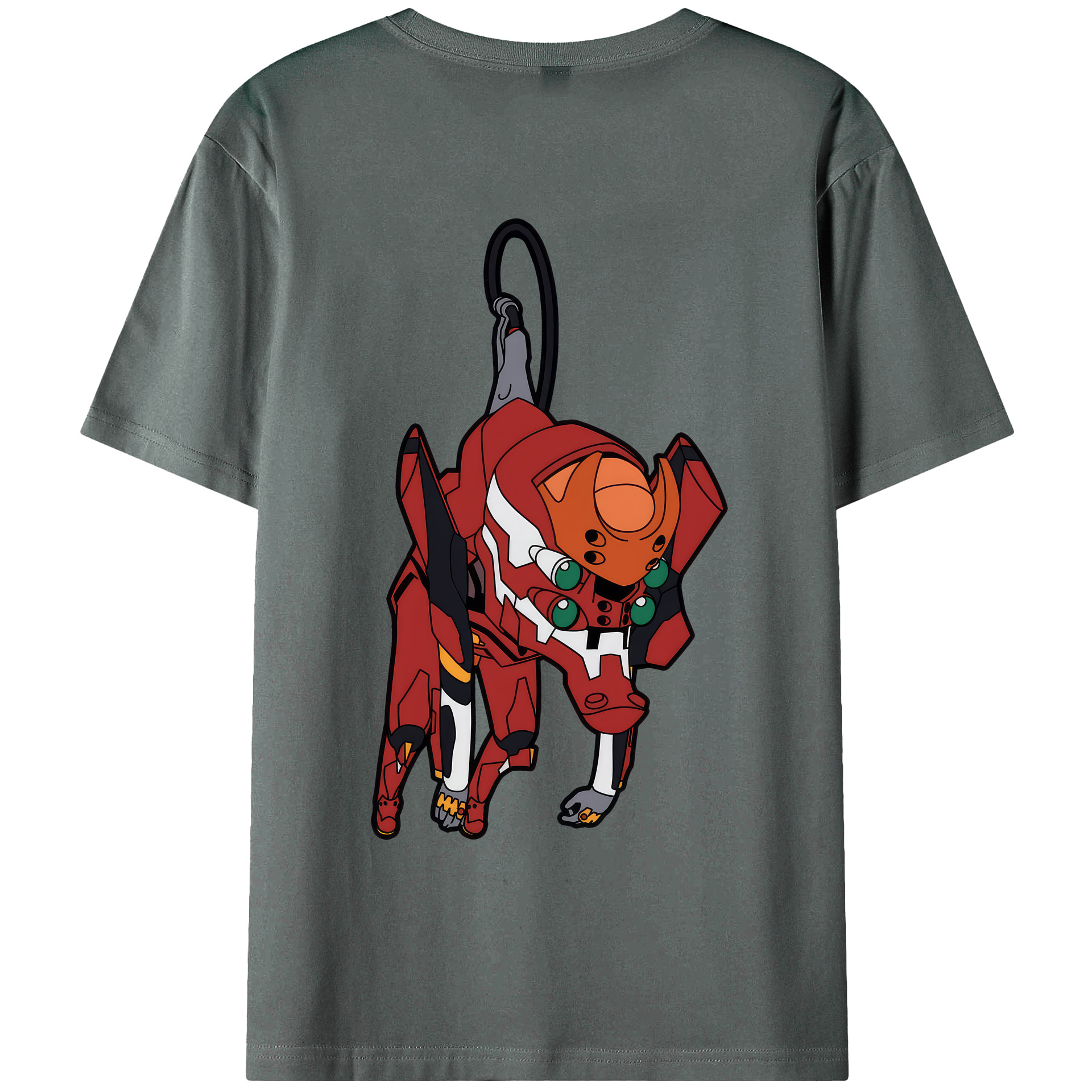 （画像用） EVA 新世紀エヴァンゲリオン 綿100％ メンズ半袖Tシャツ（バックプリント） 通気性
